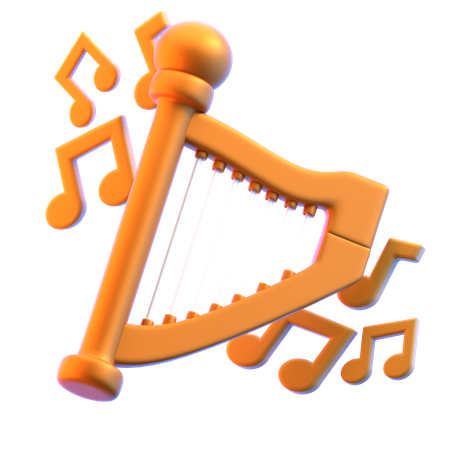 Harp  3D Icon