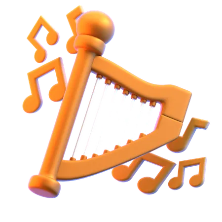 Harp  3D Icon