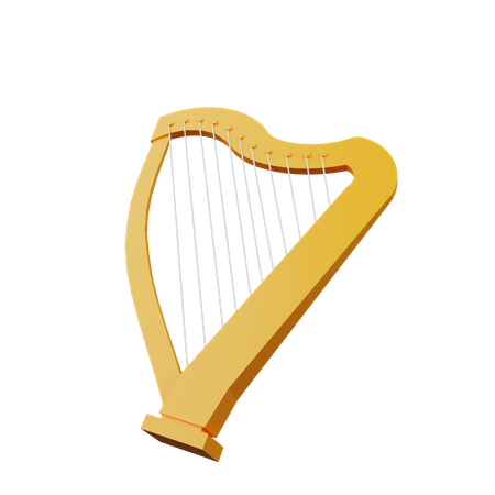 Harp  3D Illustration