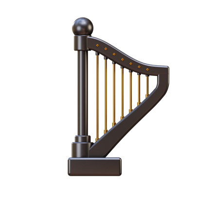 Harp  3D Illustration