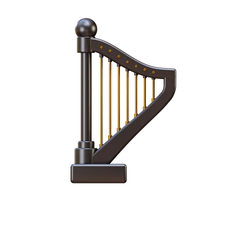 Harp  3D Illustration