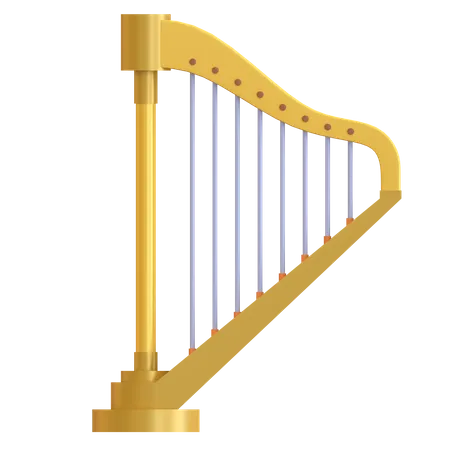 Harp  3D Illustration