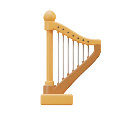 Harp  3D Illustration