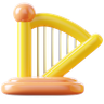 3d harp emoji
