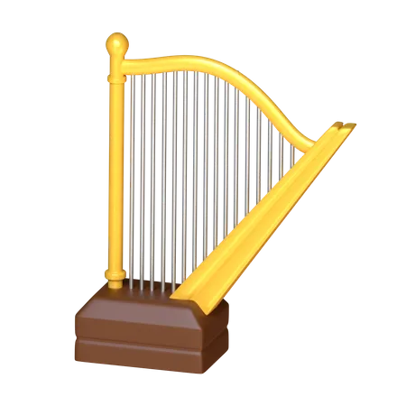Harp 3 D Music Instrument Icon 3D Icon