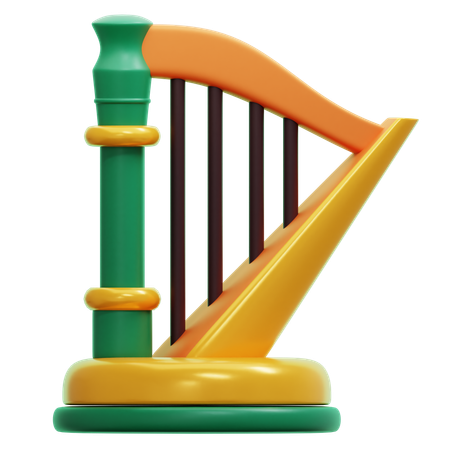 Harp Musical Instrument  3D Icon