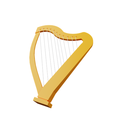 Harpe  3D Illustration