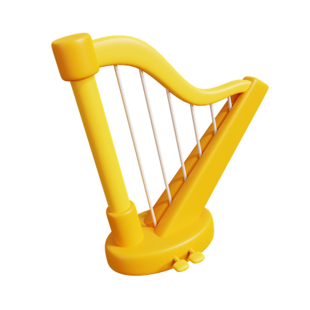 Harpe  3D Illustration