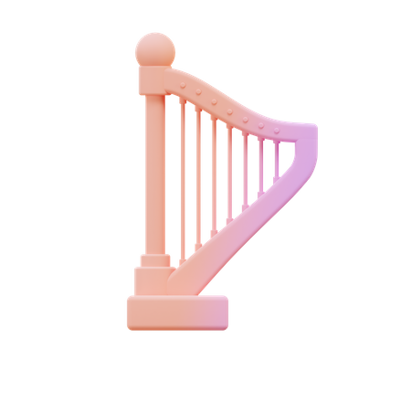 Harpe  3D Illustration