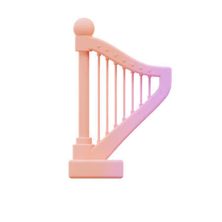 Harpe  3D Illustration