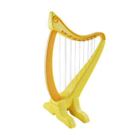 Harpe d'or  3D Icon