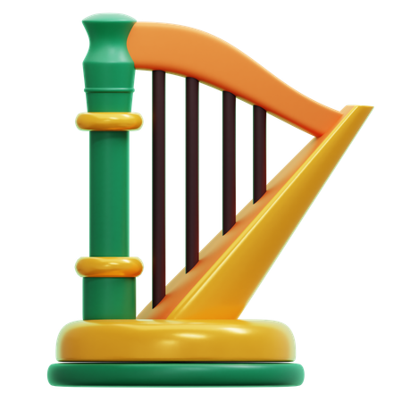 Instrument de musique harpe  3D Icon