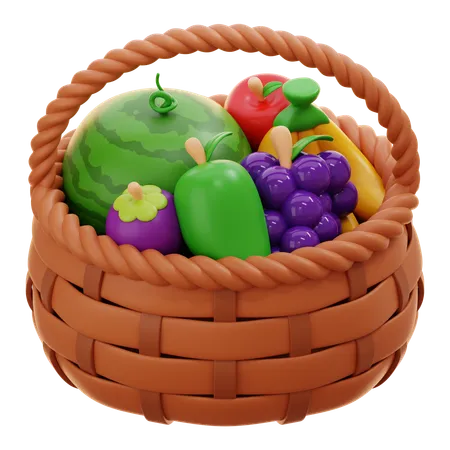 Harvest Basket  3D Icon