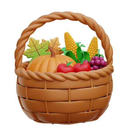 Harvest Basket  3D Icon