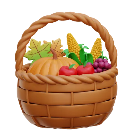 Harvest Basket  3D Icon