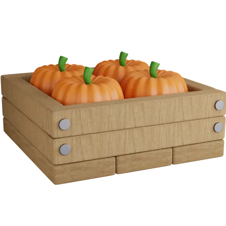 3 D Rendering Pumpkin Basket Isolated 3D Icon