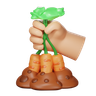 carrot harvesting emoji 3d