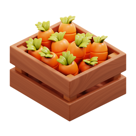 Harvesting Carrots  3D Icon