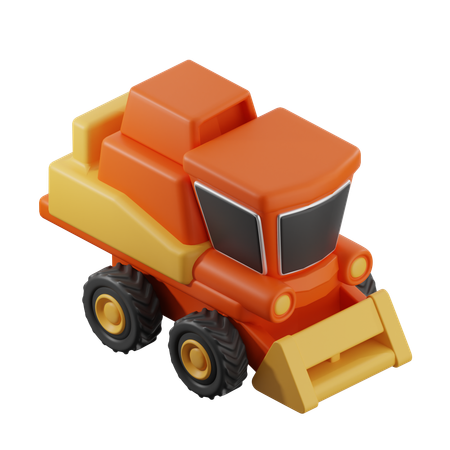 Harvesting Vehicle  3D Icon