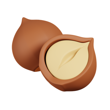 Haselnuss  3D Icon