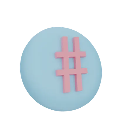 Hashtag  3D Icon