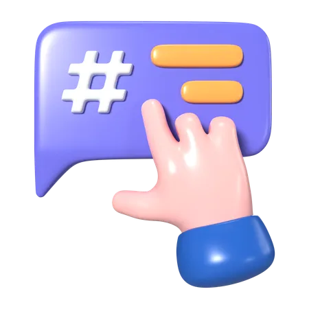 This Is Hashtag 3 D Render Illustration Icon It Comes As A High Resolution PNG File Isolated On A Transparent Background The Available 3 D Model File Formats Include BLEND OBJ FBX And GLTF 3D Icon