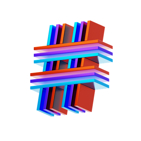 ハッシュタグ  3D Icon