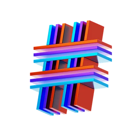 ハッシュタグ  3D Icon