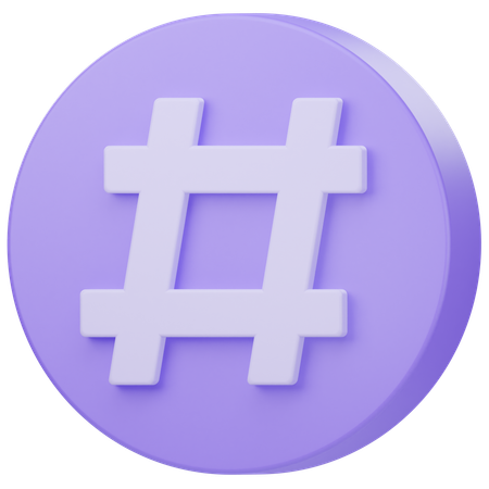 Hashtag  3D Icon