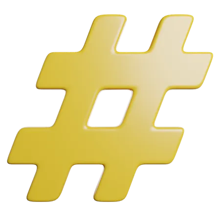 Hashtag Social Media 3D Icon