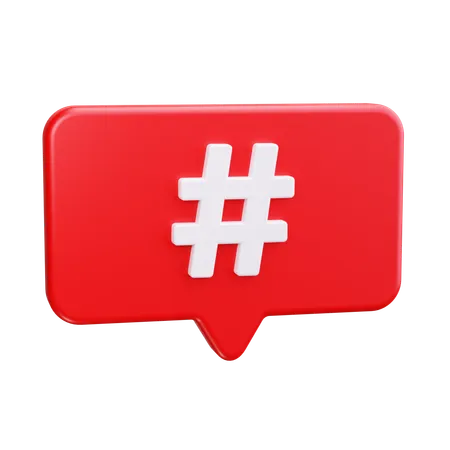 Hashtag  3D Icon