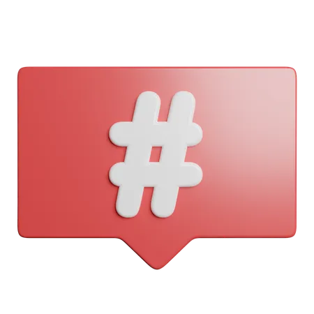 Hashtag  3D Icon