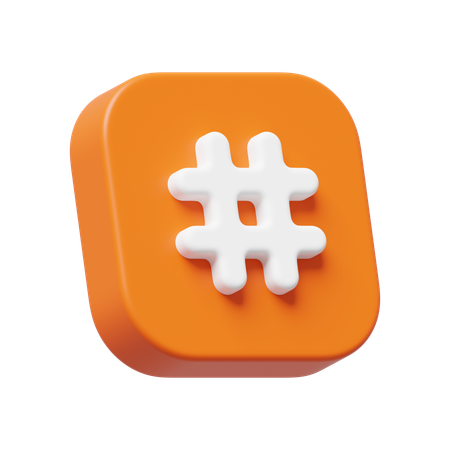 Hashtag  3D Icon