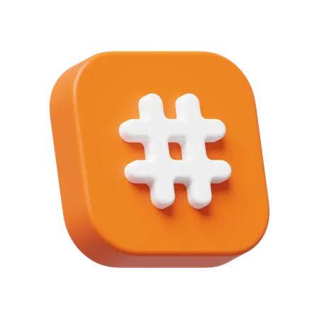 Hashtag  3D Icon