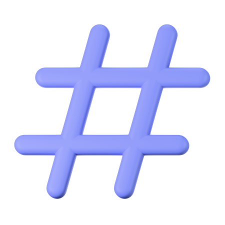 해시태그  3D Icon
