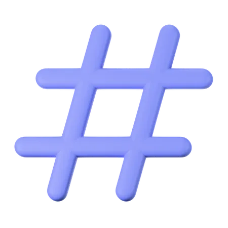 해시태그  3D Icon