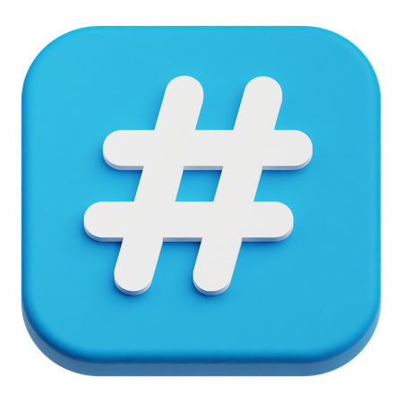 ハッシュタグ  3D Icon