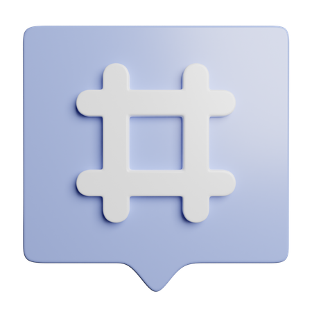 해시태그  3D Icon