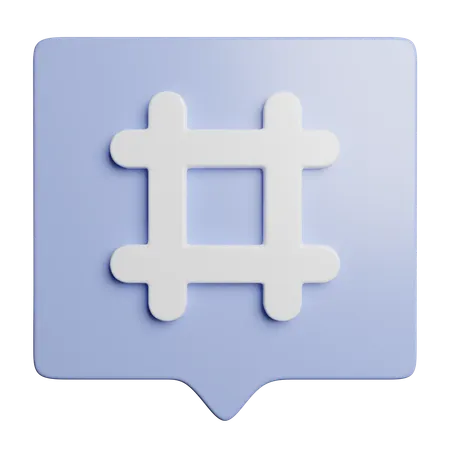 해시태그  3D Icon