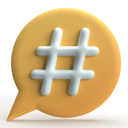 해시태그  3D Icon
