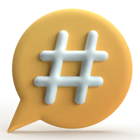 해시태그  3D Icon