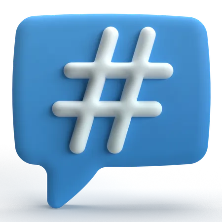 해시태그  3D Icon