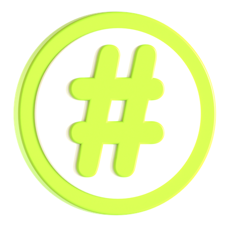 Hashtag  3D Icon
