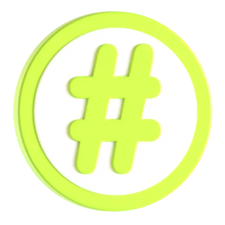 Hashtag  3D Icon