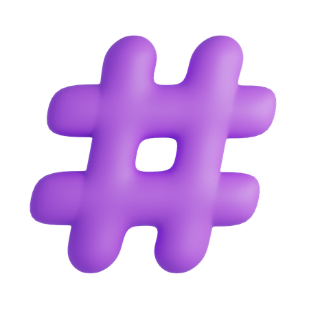 ハッシュタグ  3D Icon