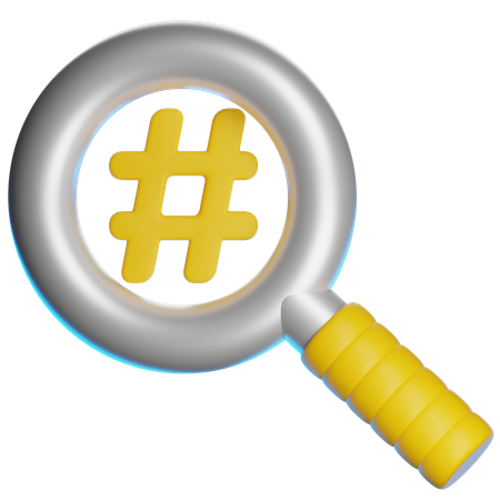 ハッシュタグ  3D Icon