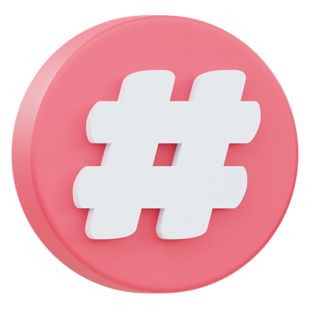ハッシュタグ  3D Icon