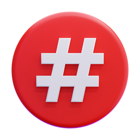 ハッシュタグ  3D Icon