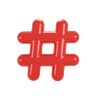 3d hashtag logo