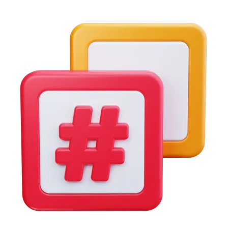 Hashtag  3D Icon